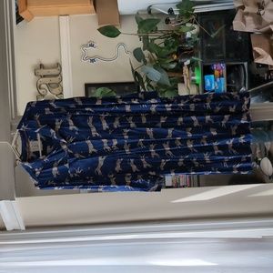 Anorak blue leopard dress, size 14